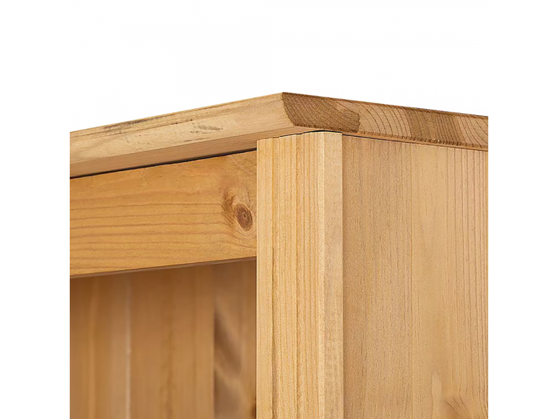 Kit com 3 estantes com portas nas laterais em Madeira Maciça – Acabamento em cera natural com o toque acetinado | Coleção Biblioteca